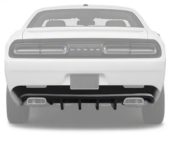 V3R Style Black Rear Diffuser 15-up Dodge Challenger